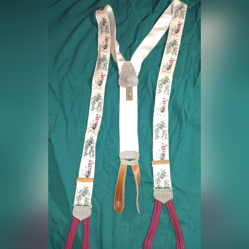 Trafalgar Cream and Multicolor Suspenders - Picture 3 of 9
